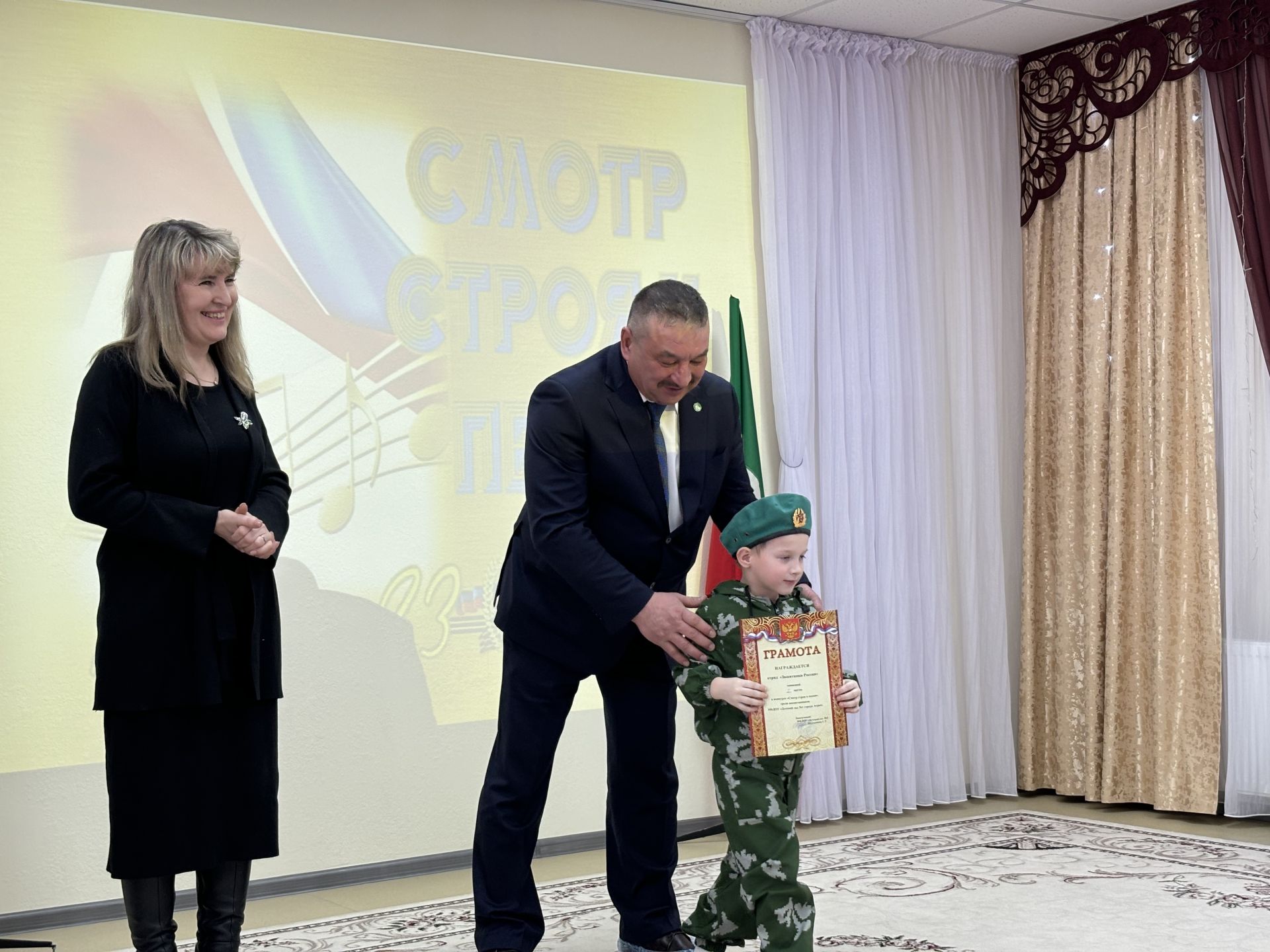 Среди воспитанников детского сада №1 прошел конкурс «Смотра строя и песни»