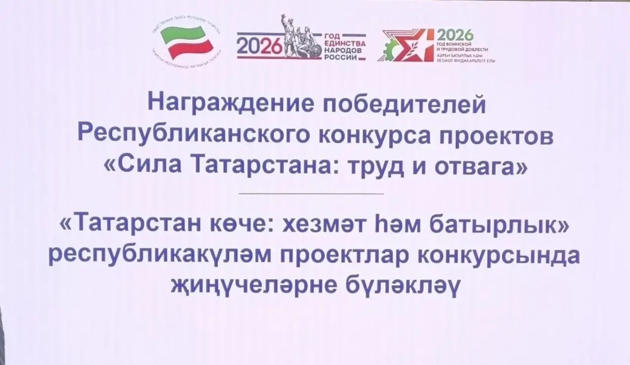 Проект Агрызского района получил признание на конкурсе «Сила Татарстана: труд и отвага»