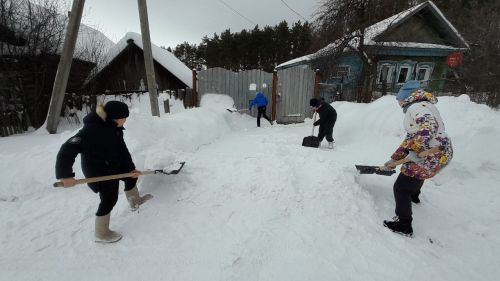 Воспитанники приюта «Ласка» помогают своим подшефным пенсионерам