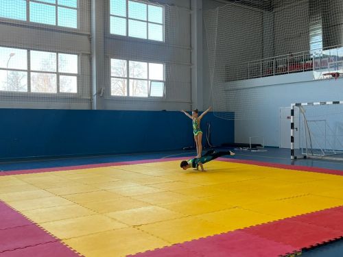 Сегодня в Агрызе проходит Межрегиональное Первенство по аэробике и акробатике