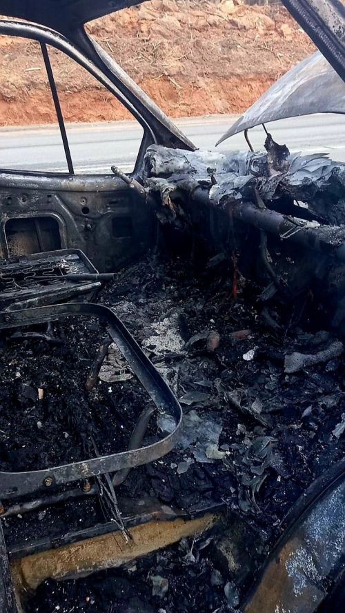 Недалеко от Агрыза полностью сгорел грузовик