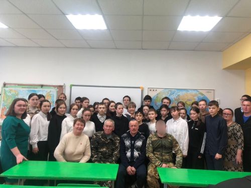 В Бимской школе прошла встреча учащихся с воинами-интернационалистами