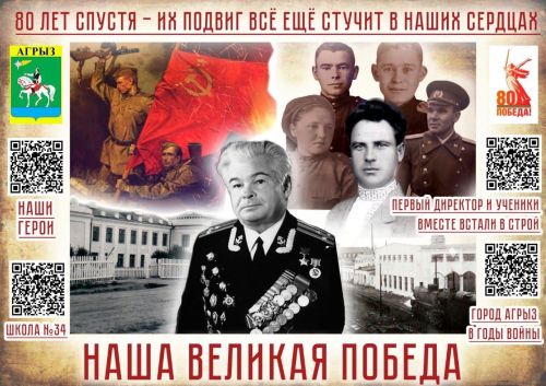 Гимназия №1 Агрыза — победитель муниципального конкурса стендов, посвященных 80-летию Победы