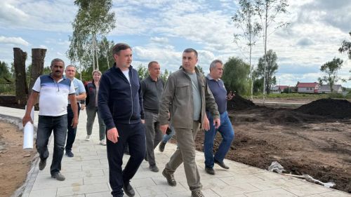 Директор ГИСУ Ильнар Хафизов проверил ход строительства и капремонта объектов в Агрызском районе