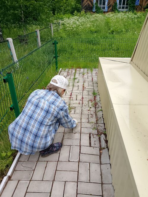 В селе Азево прошел субботник по благоустройству памятника и территории клуба