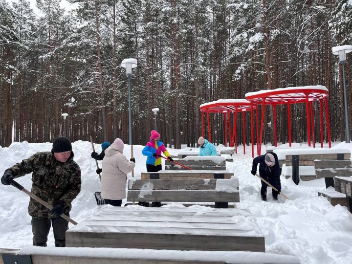 В Агрызе прошел первый в этом году городской субботник