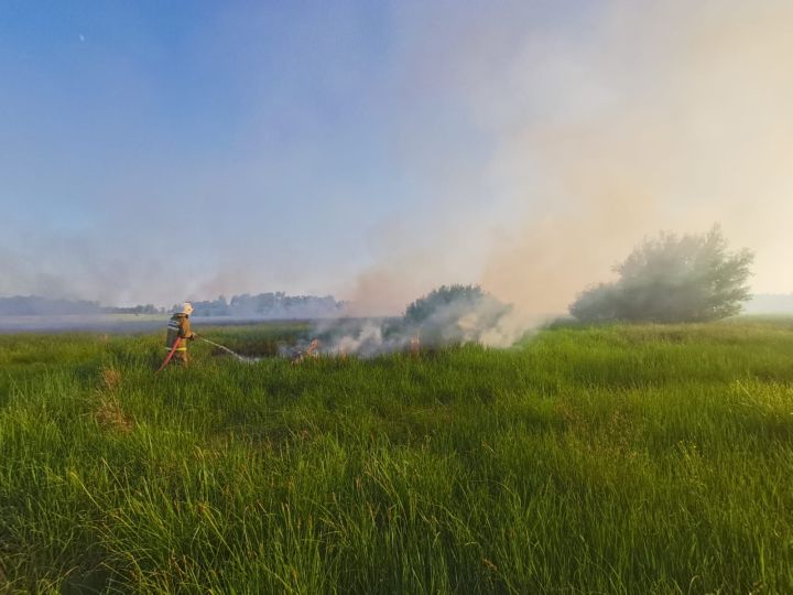 В жаркие дни в Кичкетане и Ямурзино зарегистрированы случаи горения травы